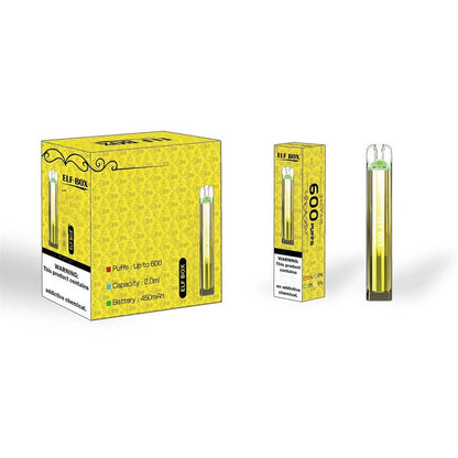 Elf Box 600 Puff Crystal Bar 600 Puffs 2ml E-Juice Mini Electronic Cigarette Vaper Disposable Vape