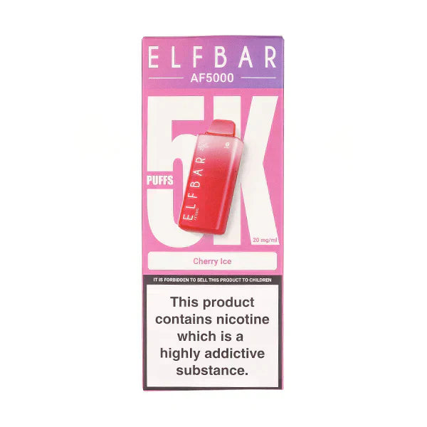 PACK OF 5 PC-  Elf Bar AF5000 Disposable Vape TPD UK
