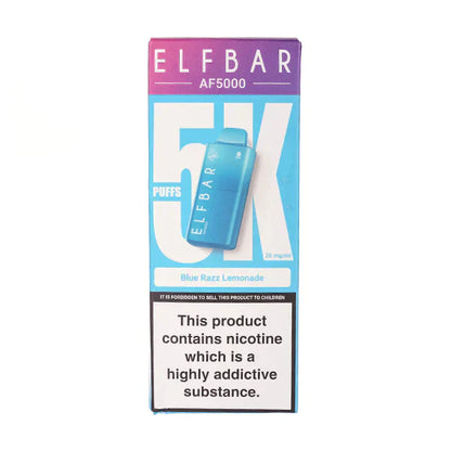 PACK OF 5 PC-  Elf Bar AF5000 Disposable Vape TPD UK