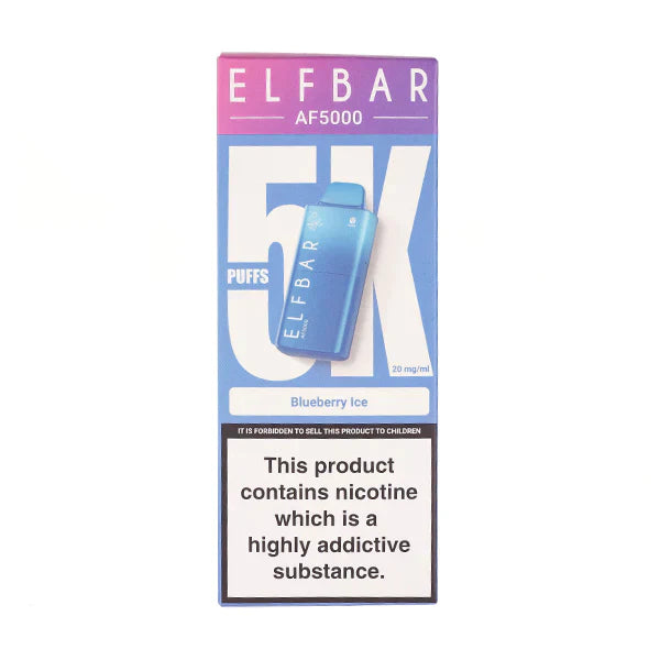 PACK OF 5 PC-  Elf Bar AF5000 Disposable Vape TPD UK