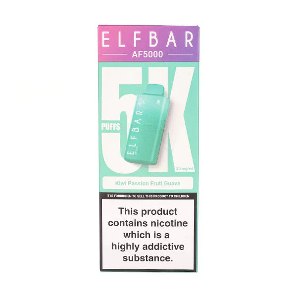 PACK OF 5 PC-  Elf Bar AF5000 Disposable Vape TPD UK