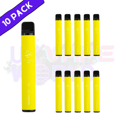 Elf Bar 600puff Banana Ice Box of 10 （2% Nicotine）550mah Battery capacity