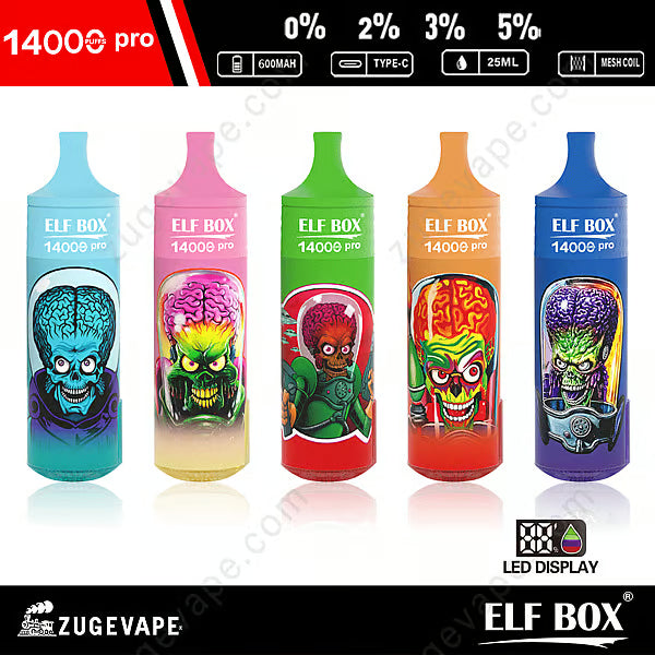ELF Box Rgb 14000 Puffs Pro Wholesale Vape 25ml  600mah 11 Flavors