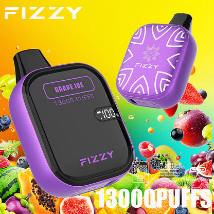 Fizzy Boom 13k Puffs Disposable Vape | 21ML E-liquid, Mesh Coil, LCD Screen