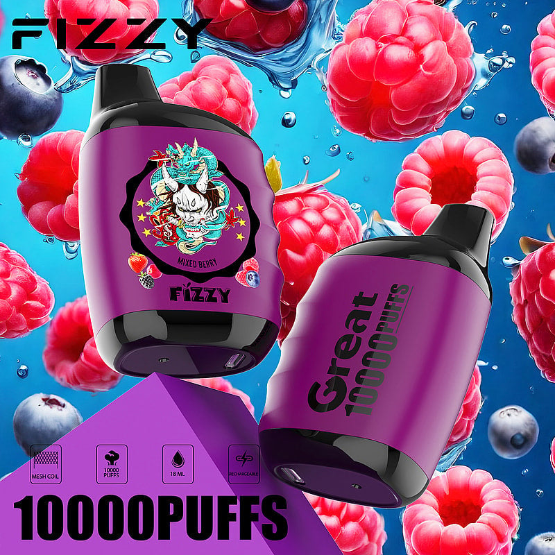 FIZZY Great – Compact 10K Puffs Disposable Vape | Mesh Coil & 18ML E-Liquid