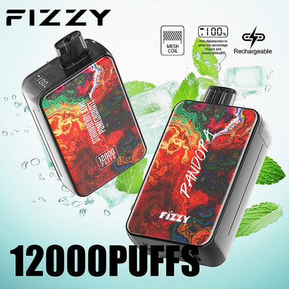 Fizzy Pandora – 12000 Puffs Disposable Vape | Fluid Art Marble | 20ML E-Liquid, Mesh Coil, 650mAh