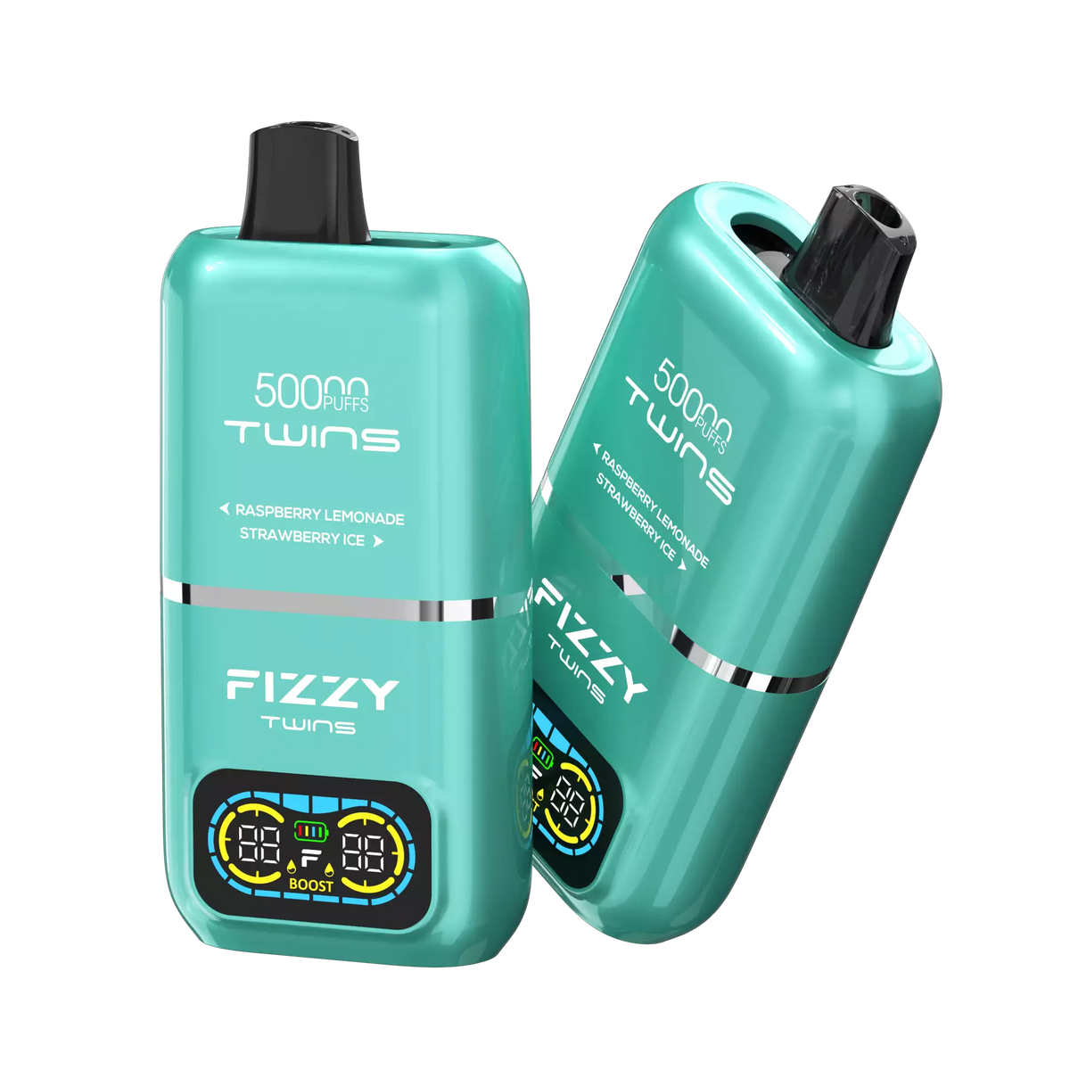 Fizzy Twins 50000 Puffs Dual Tank Double Flavor 12 Colors 2% 5% Low Nicotine Bulk Buy Rechargeable Disposable Vapes Pen Wholesale