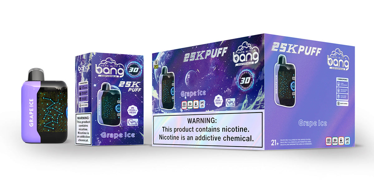 Bang starry 25000 puffs Disposable Vape-850mAh Battery, 30ml E-liquid, Multiple Nicotine 16 Flavors