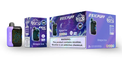 Bang starry 25000 puffs Disposable Vape-850mAh Battery, 30ml E-liquid, Multiple Nicotine 16 Flavors
