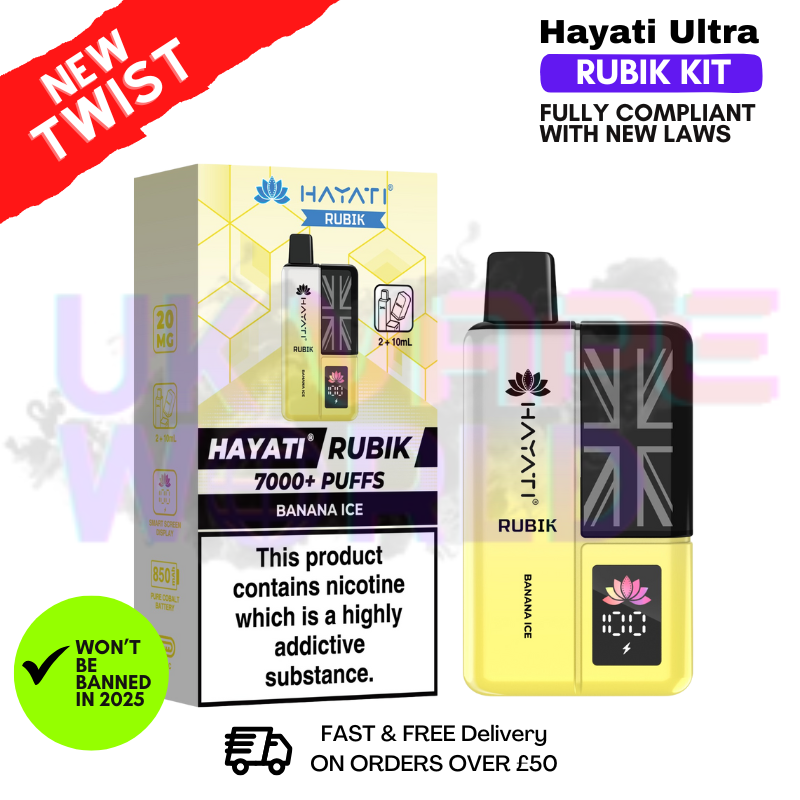 Banana ICE Hayati Rubik 7000 Puff 7K Bar