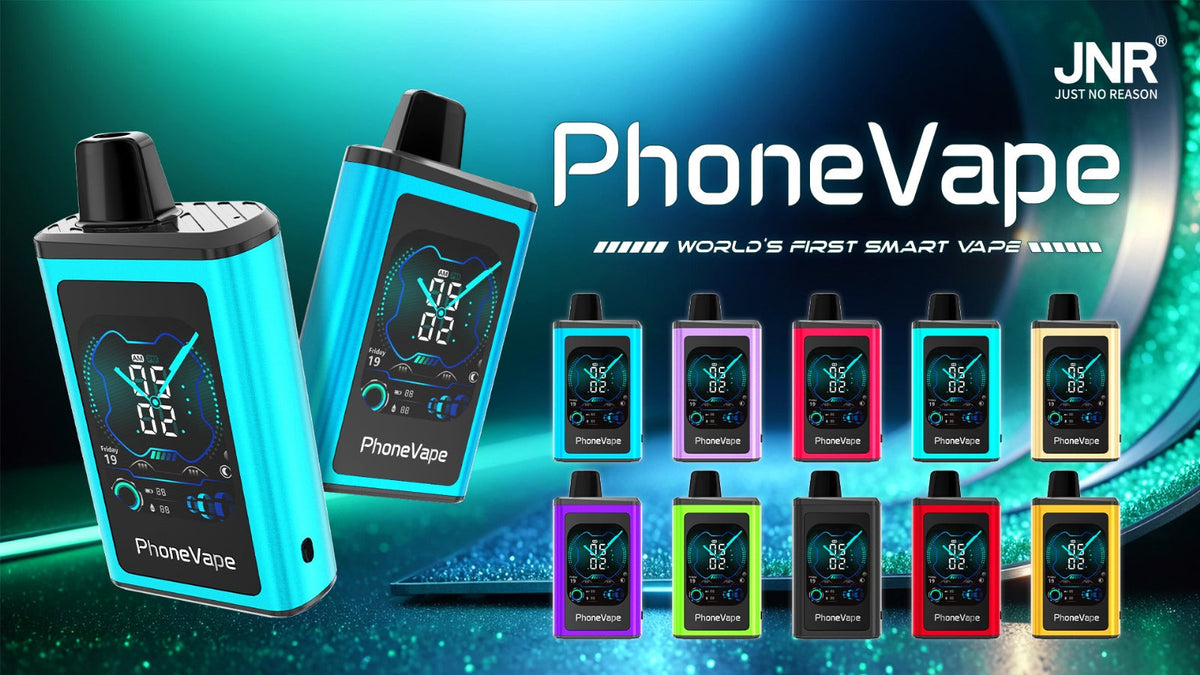 JNR Phone Vape 30000 Puffs (Box of 10)&nbsp;Latest Smart 20mg Nicotine 19ML 1000 mAh Battery 10 Flavors Disposable Vape