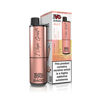 IVG 2400  MULTI FLAVOUR EDITION Disposable Vape lodging 4 x 2ml units 20 mg TPD