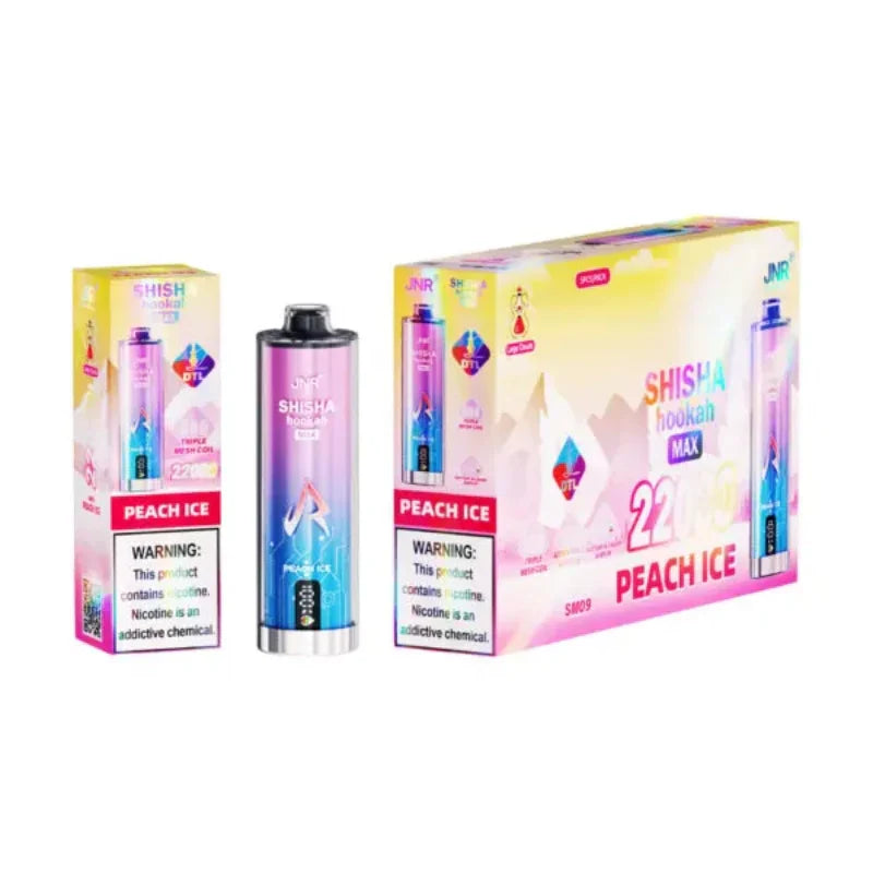 JNR Shisha Hookah Max 22000 Puffs Disposable Vape-850mAh Battery, 40ml E-liquid, Multiple Nicotine 12 Flavors