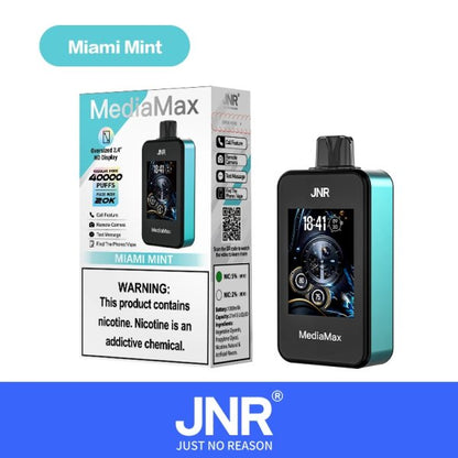 JNR Media Max 40000 Puffs 40k Smart Phone Pulse Full Screen Big Smoke 21ml 1000mAh 10 Flavors Disposable Vape