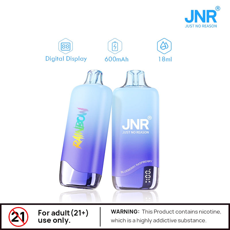 Jnr Rainbow 10500 Puffs Bar Dual Mesh Vaper Disposable Vapes With Display-600mAh Battery,18ml E-liquid,  Multiple Nicotine 25 Flavors