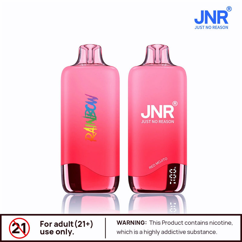 Jnr Rainbow 10500 Puffs Disposable Vaper Dual Mesh Vape Electronic Cigarette With Display-600mAh Battery, 18ml E-liquid, Multiple Nicotine 25 Flavors