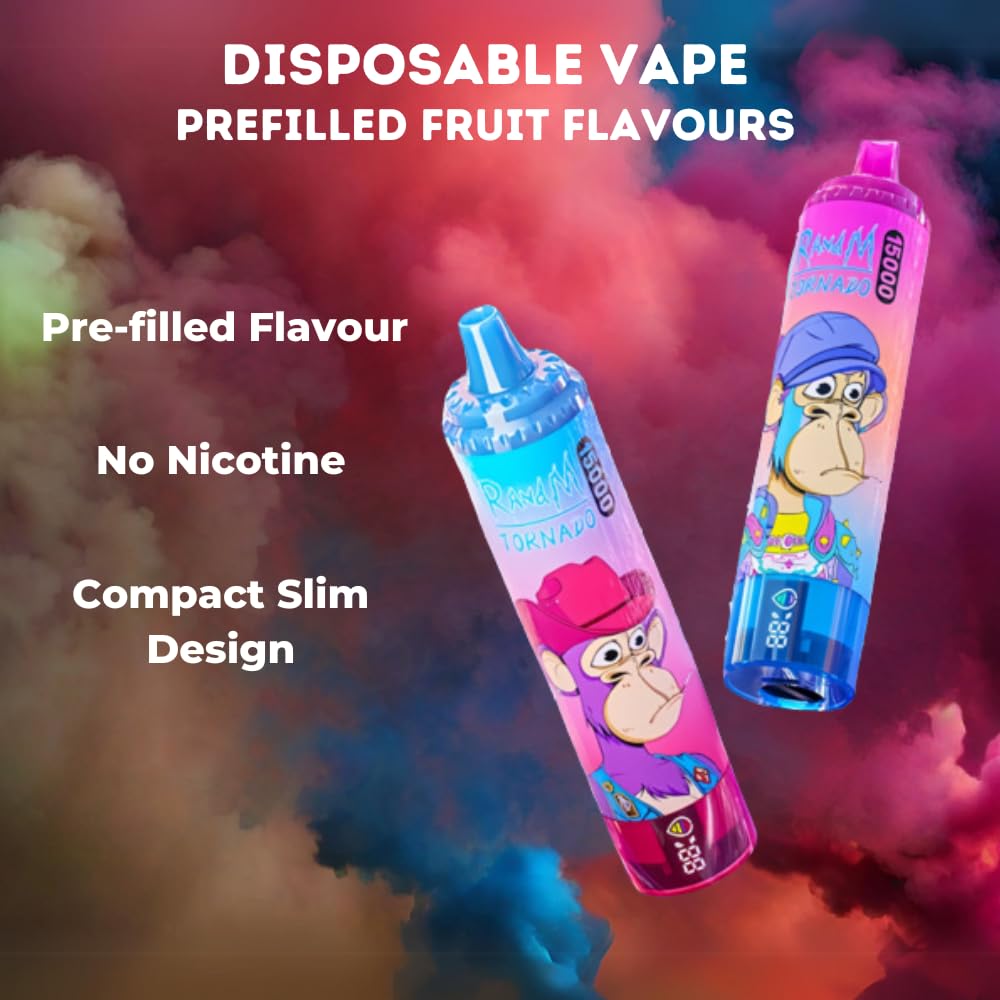FUMOT RandM Tornado 9000 puff Disposable Vape 18ML 850mAh 43 Flavors In Sales.