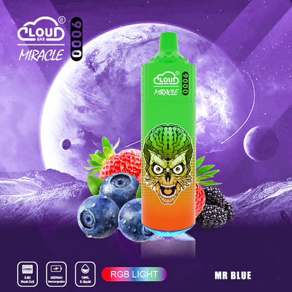 Cloud Bar  9000 Puffs  5% Rechargeable Electronic Vapes Pen 18ml 650MAH 11 Flavors for Cigarettes Lovers