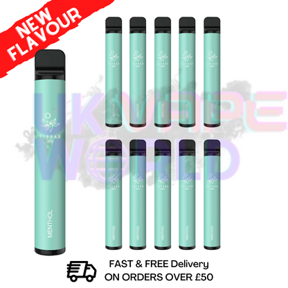 Elf Bar 600puff Box of 10 Bar （2% Nicotine）550mah Battery capacity 35 Flavors