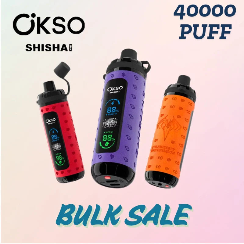 OKSO Shisha Max 40k Wholesale Price Good Sale Child Lock Vape-800mAh battery, 36ml E-liquid,Multiple Nicotine 10 Flavors