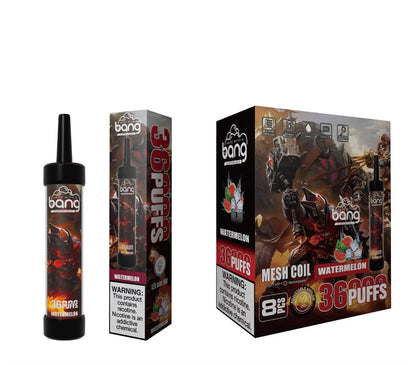 Bang Original 36000 Puffs With Sub Ohm Mesh Coils Dtl Disposable Vape Device E-Cigarette-650mAh Battery, 40ml E-liquid, Multiple Nicotine 12 Flavors