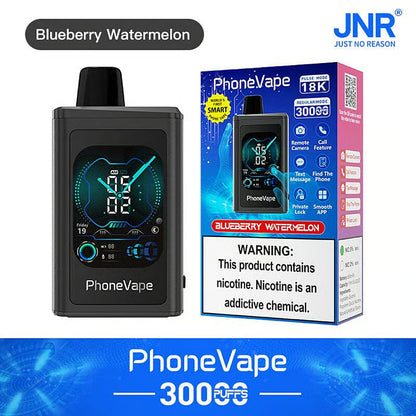 JNR Phone Vape 30000 Puffs (Box of 10)&nbsp;Latest Smart 20mg Nicotine 19ML 1000 mAh Battery 10 Flavors Disposable Vape