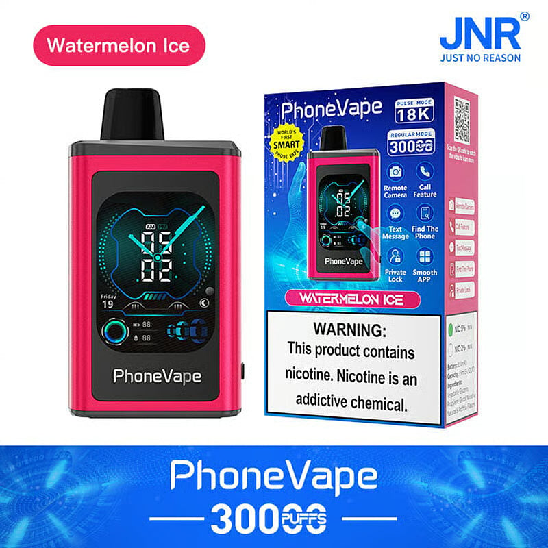 JNR Phone Vape 30000 Puffs (Box of 10)&nbsp;Latest Smart 20mg Nicotine 19ML 1000 mAh Battery 10 Flavors Disposable Vape