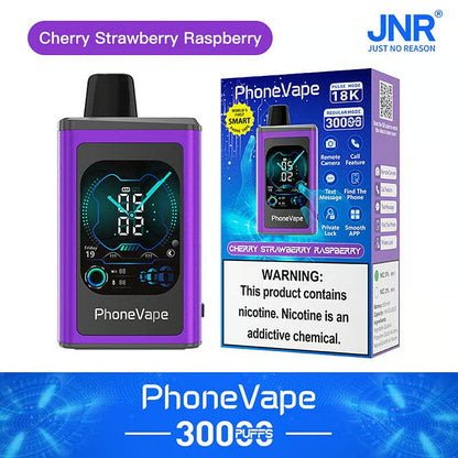 JNR Phone Vape 30000 Puffs (Box of 10)&nbsp;Latest Smart 20mg Nicotine 19ML 1000 mAh Battery 10 Flavors Disposable Vape