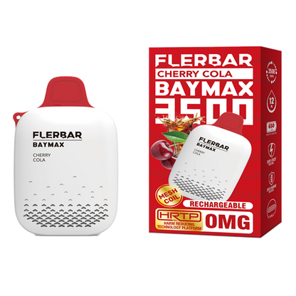Pack of 5 FLERBAR BAYMAX 3500 DISPOSABLE POD DEVICE 0MG nic with Best New flavours