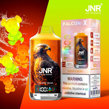 JNR FALCON X 18000 18k Puffs LED Display Hot Sale Disposable Vap-950mAh Battery, 24ml E-liquid, Multiple Nicotine 29 Flavors
