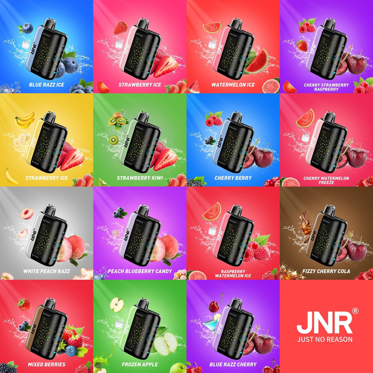 JNR Plus X 26000 26K Puffs Disposable Vape Newest Electronic Cigarette Pod-850mAh Battery, 28ml E-liquid, Multiple Nicotine 15 Flavors