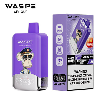 WASPE 40000 (40K Puffs) Double Taste LED Display Disposable Vape