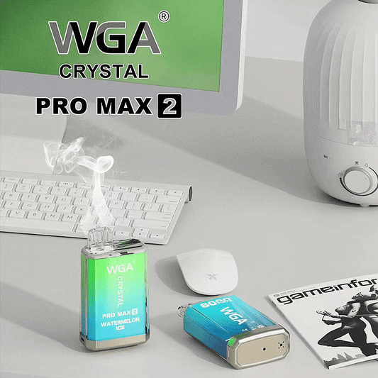 WGA Crystal 6000 Puffs Original Edition 2% Nicotine Disposable Pod-1600mAh Battery, 20ml E-liquid, Multiple Nicotine 27 Flavors