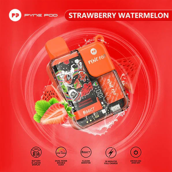 PACK OF 5 PC OFFER - Pynepod 8500 Puffs Disposable Vape 16 Flavors 20mg Nico 2ML Battery Display 550mAh battery
