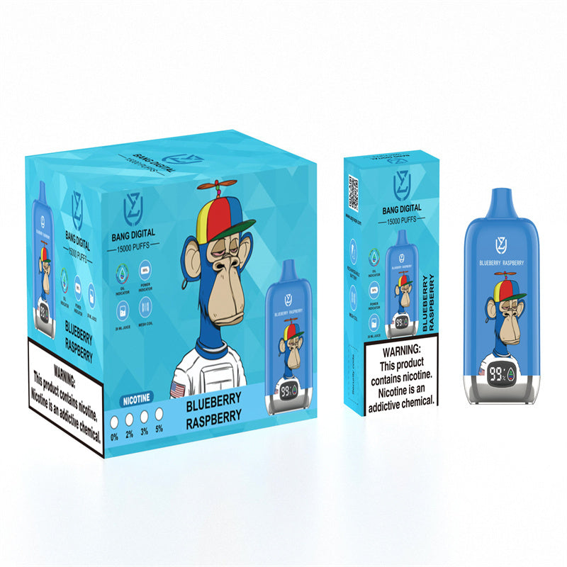 UZY Bang Digital 15000 Puffs Vape 15K Disposable Vape Pen E Cigarette Prefilled 20ml 850mAhDisposable Vape 12 Flavors