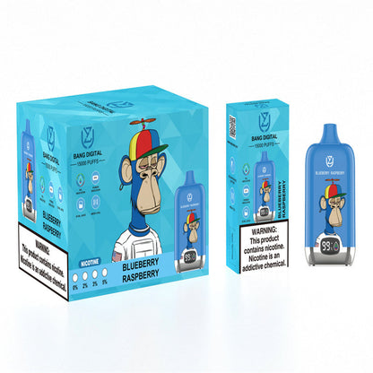 UZY Bang Digital 15000 Puffs Vape 15K Disposable Vape Pen E Cigarette Prefilled 20ml 850mAhDisposable Vape 12 Flavors