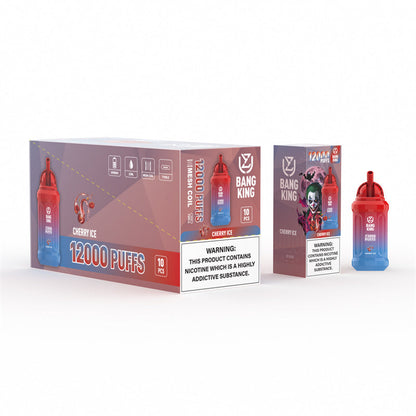 UZY Bang King 12000 Puffs 0% 2% 3% 5% Nicotine  Disposable Pod -650mAh Battery, 23ml E-liquid, Multiple Nicotine 12 Flavors