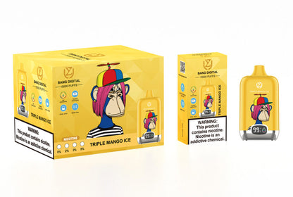 UZY Bang Digital 15000 Puffs Vape 15K Disposable Vape Pen E Cigarette Prefilled 20ml 850mAhDisposable Vape 12 Flavors