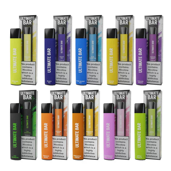 10 Pieces Ultimate Bar 600 Puffs Disposable Vape Kit