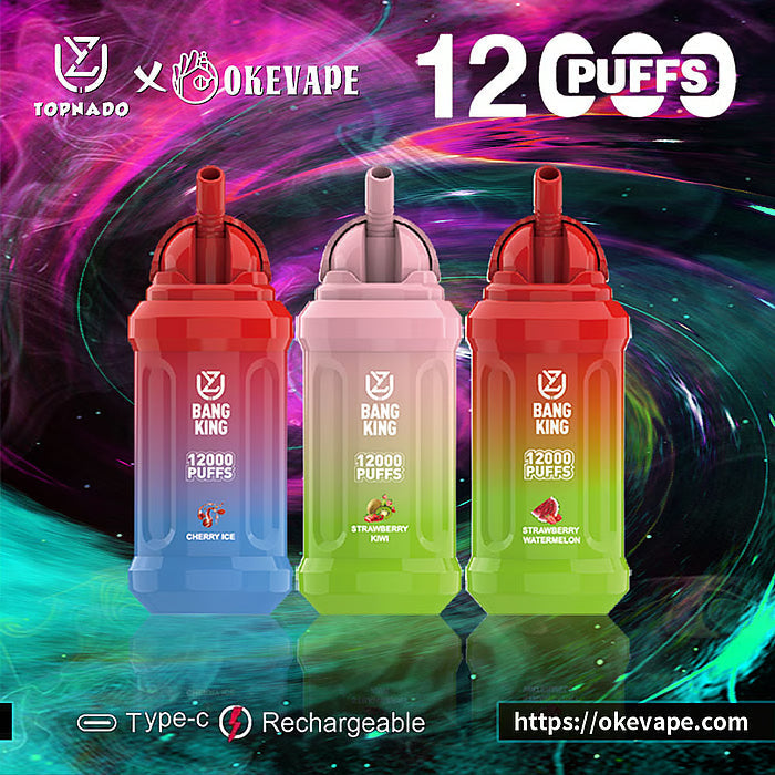 UZY Bang King 12000 Puffs 0% 2% 3% 5% Nicotine  Disposable Pod -650mAh Battery, 23ml E-liquid, Multiple Nicotine 12 Flavors