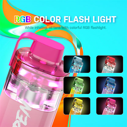 Vapen Rocs 16000 Puffs 25ml Refilled RGB Light Disposable Electronic Cigarette Vape Puff 16k Eu Warehouse