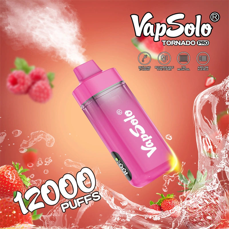 Vapsolo Tornado Pro 12000 Puffs - 20mL, 5% Nicotine, 10 Flavors
