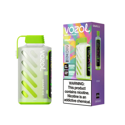 Vozol Gear Power 20000 Puffs Disposable Vape-650mAh Battery, 20ml E-liquid, Multiple Nicotine 10 Flavors