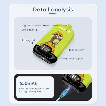 WASPE 12000 Puffs Digital Box Disposable Vape Popularity Cigarette Pod
