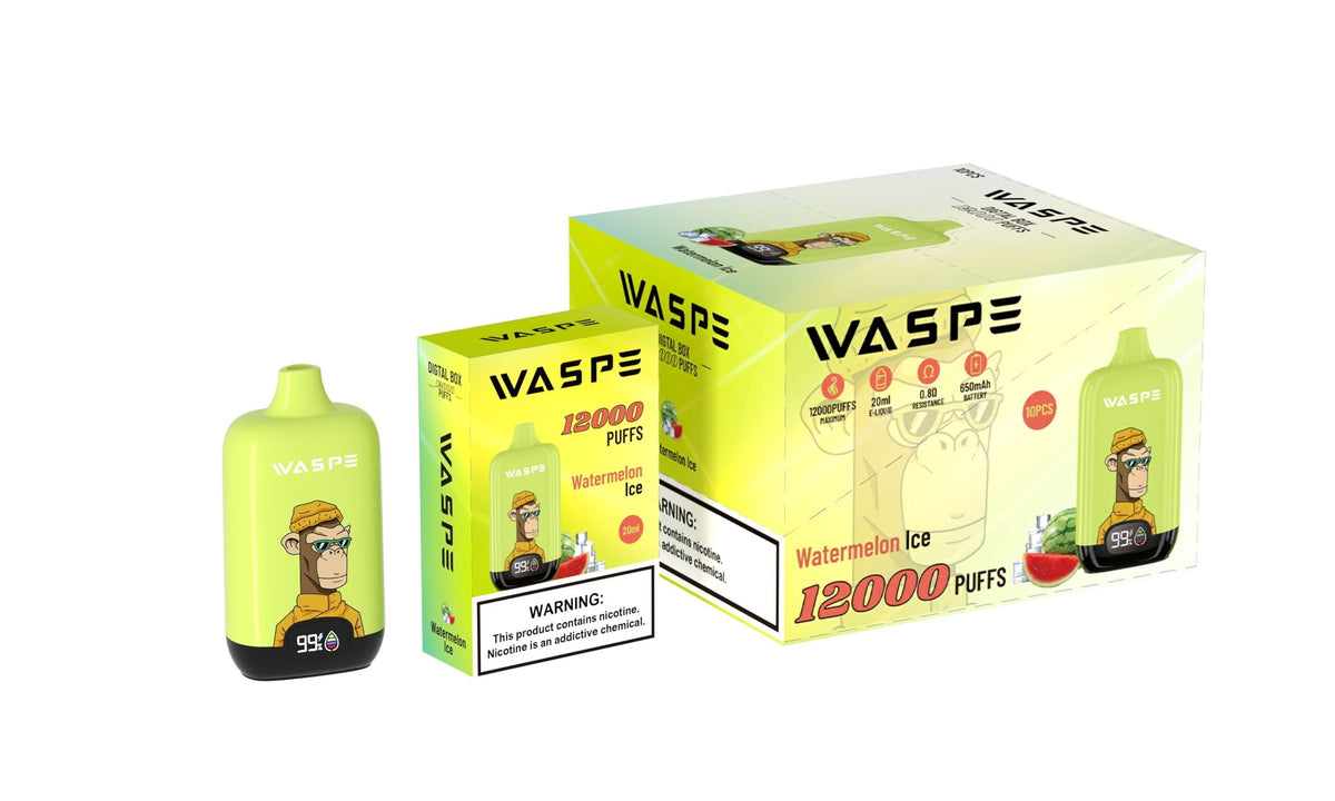 WASPE 12000 Puffs Digital Box Disposable Vape Popularity Cigarette Pod