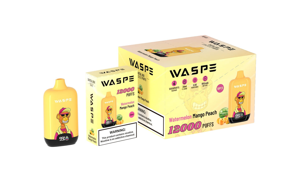 WASPE 12000 Puffs Digital Box Disposable Vape Popularity Cigarette Pod