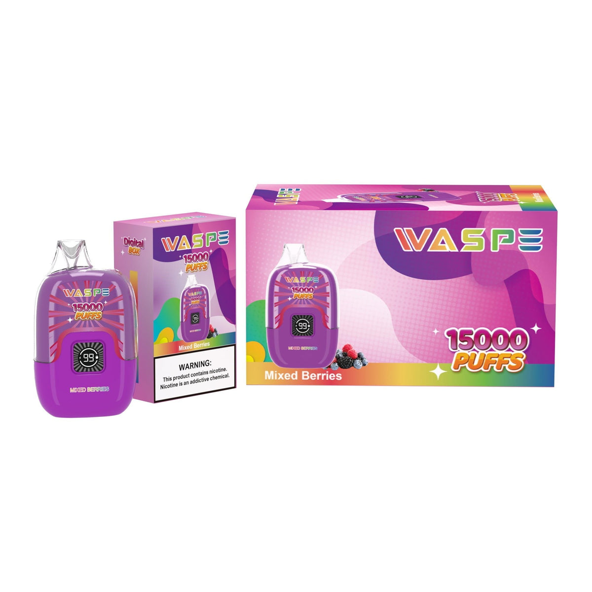 WASPE Digital Box 15000 Puffs Disposable Vape Popularity Cigarette Pod