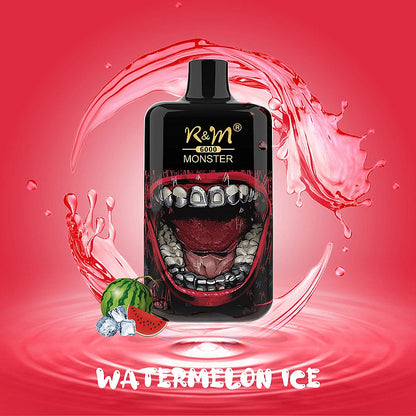 R&M Monster 6000 Puffs  5% Nicotine Rechargeable Disposable vape