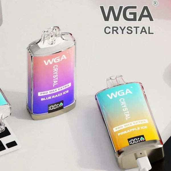 WGA Crystal Pro Max Extra 15000 Puffs Disposable Vape-2ml E-liquid, Multiple Nicotine 28 Flavors