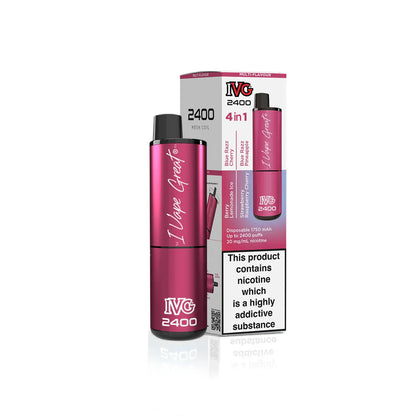 IVG 2400  MULTI FLAVOUR EDITION Disposable Vape lodging 4 x 2ml units 20 mg TPD
